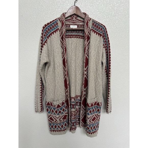 Lucky Brand Sweaters - Lucky Brand Knit open cardigan long southwestern aztec cowgirl ranch L/XL womens